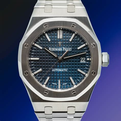 audemars piguet 15450st royal oak with blue dial|ap royal oak 37mm.